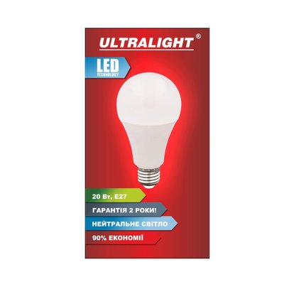 Лампа світлодіодна куля Ultralight LED A93 20Вт N E27 51282 фото