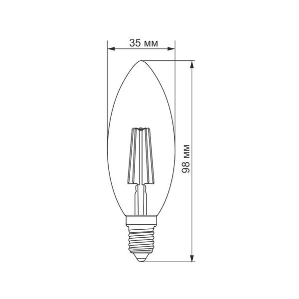 LED лампа TITANUM Filament C37 4W E14 2200K бронза 25524_T фото