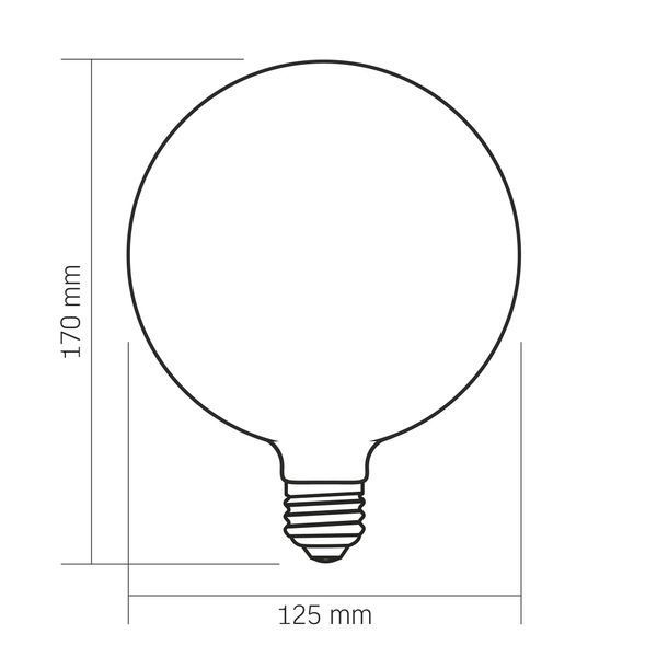 LED лампа VIDEX Filament VL-DG125MO 7W E27 3000K Porcelain dimmable 27621 фото