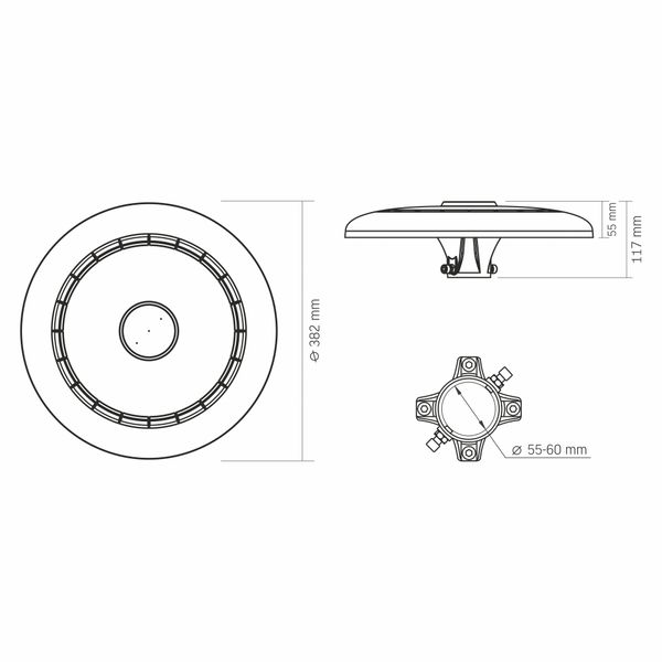 LED светильник парковый VIDEX SLP01 IP65 120W 16800Lm 3000/5000/6500K 220V 28192_V фото