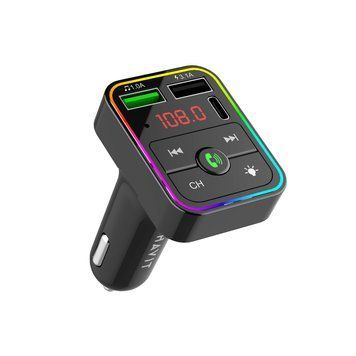 FM модулятор HAVIT HV-FM812BT 2USB+USB-C RGB Black 27973 фото