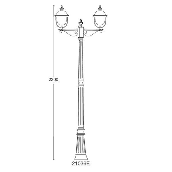 Светильник уличный столб Lusterlicht Verona II 21036E Е27 6391 фото