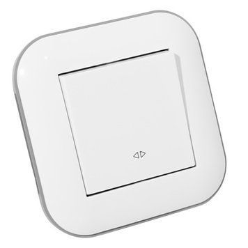 Вимикач реверсивний LOFT білий+сірий Ovivo Electric 404-010203-214 фото
