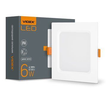 LED светильник Back встроенный квадрат VIDEX 6W 5000K 26341 фото