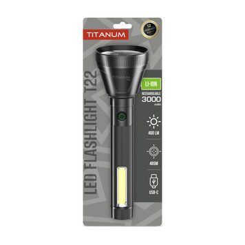 Портативний світлодіодний ліхтар TITANUM TLF-T22 400Lm Black 28736 фото