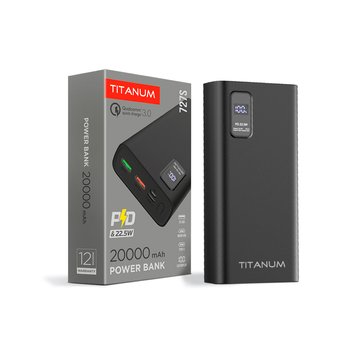 Повербанк TITANUM 727S 20000mAh 22.5W Black 27362_T фото