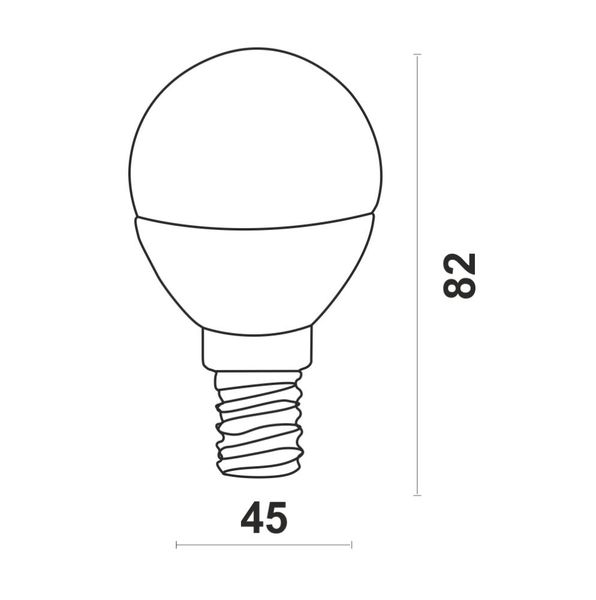 Лампа светодиодная шар Ultralight LED P45 6Вт N E14 ЕКО 50889 фото