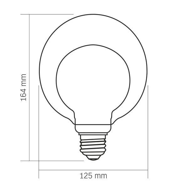 LED лампа VIDEX Filament VL-DG125-BB80LF 3.5W E27 3000K Bulb in bulb 27620 фото
