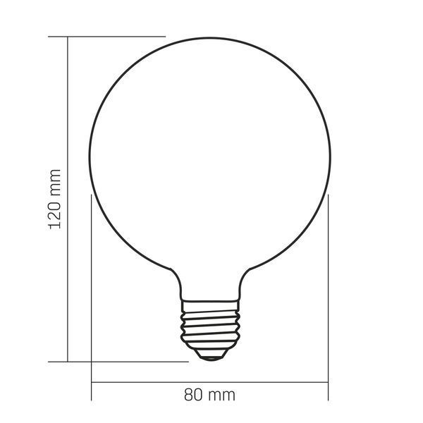 LED лампа VIDEX Filament VL-DG80MO 7W E27 3000K Porcelain dimmable 27622 фото