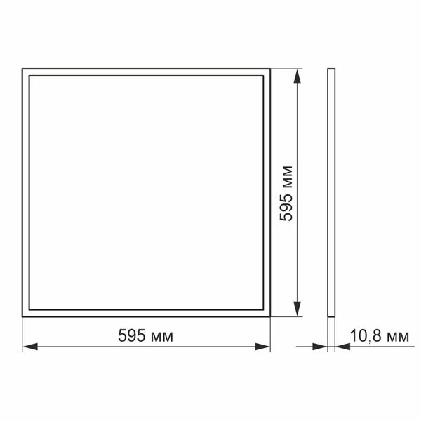 LED панель VIDEX 40W 6200K Антибликовая (UGR