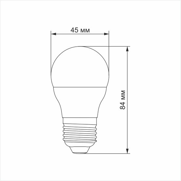 LED лампа TITANUM G45 6W E27 3000K 25681_T фото