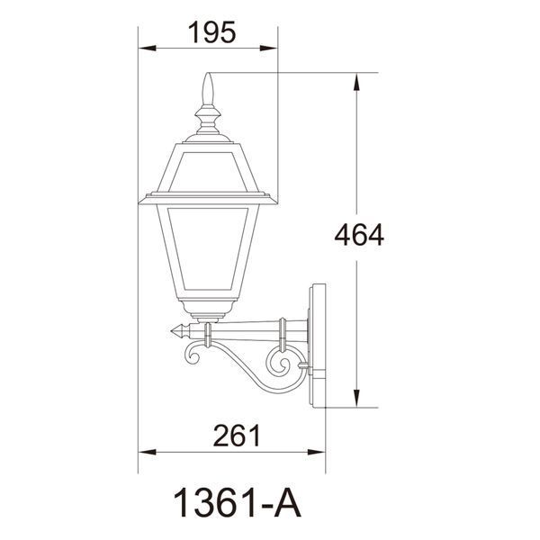 Светильник уличный настенный Lusterlicht QMT 1361-A Faro I старое золото Е27 46306 фото