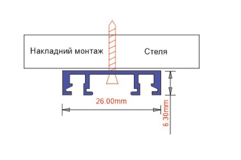 Шина 1ф накладна для магнітних трекових систем Ultralight TRL26091 1м чорна 52564 фото