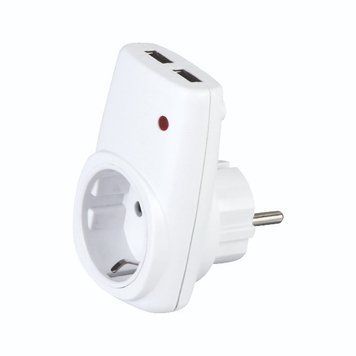 Розетка з заземленням + USB AXIS Horoz Electric 113-001-0001-010 фото