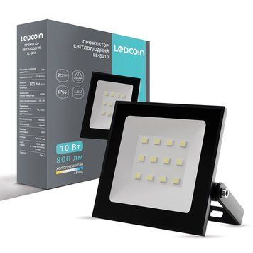 Світлодіодний прожектор Ledcoin LL-5010 10Вт 6500K чорний L-80479 фото