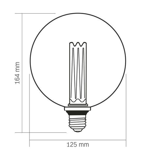 LED лампа VIDEX Filament VL-DI-G125FC1980 4W E27 1800K 27611 фото
