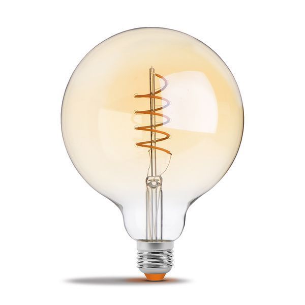 LED лампа VIDEX Filament G125FASD 5W E27 2200K дімерна бронза 25013 фото
