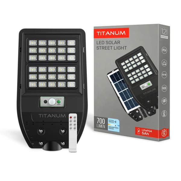 LED світильник сонячний IP54 TITANUM 700Lm 5000K Сенсорний 27550_T фото