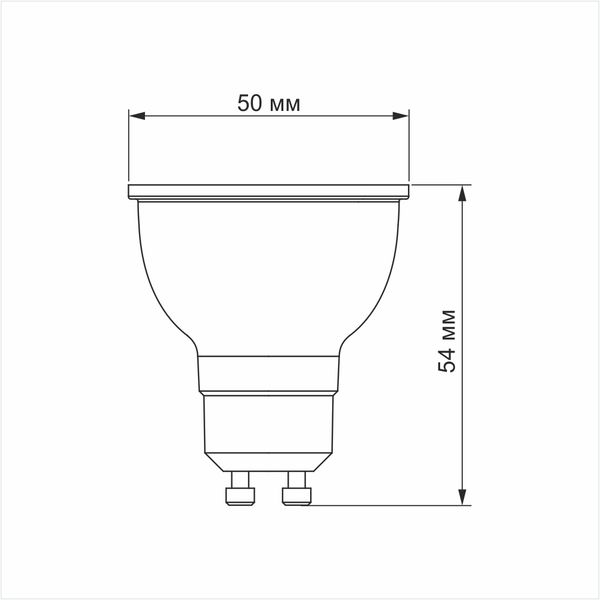 LED лампа VIDEX MR16еD 6W GU10 4100K дімерна 27083_V фото