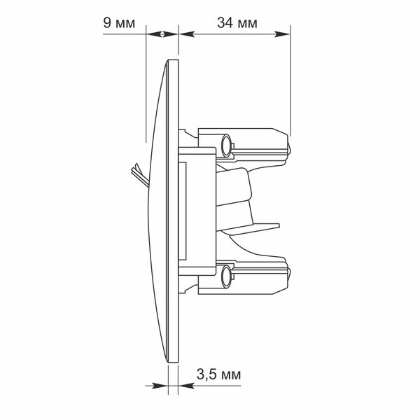 Розетка CAT3 одинарная телефонная белая VIDEX BINERA VF-BNSK1TF3-W фото