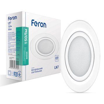 Світлодіодний світильник Feron LN7 3Вт 4000K білий F-01823 фото