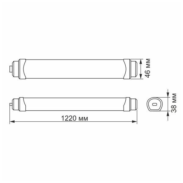 LED светильник IP65 линейный магистральный VIDEX 36W 1,2М 5000K 24638 фото