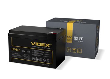 Акумулятор свинцево-кислотний Videx 6FM12 12V/12Ah color box 1 25078_V фото