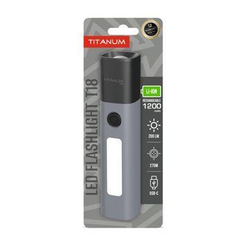 Портативний світлодіодний ліхтарик TITANUM TLF-T18 200Lm Gray 28732 фото