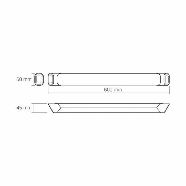 LED светильник линейный VIDEX 36W 0.6М 5000K 220V черный 27636 фото