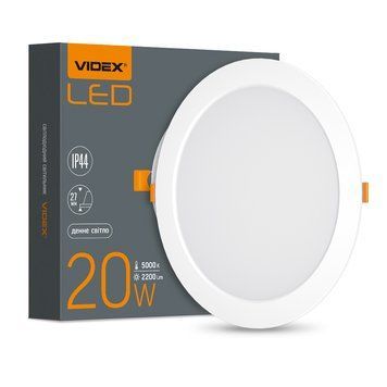 LED светильник Back встроенный круглый VIDEX 20W 5000K 26340 фото
