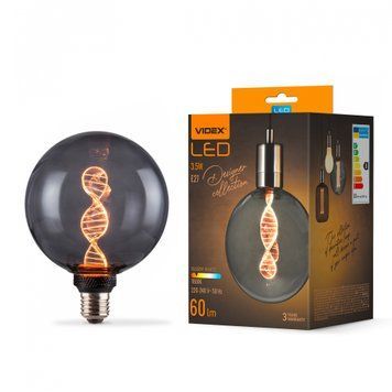 LED лампа VIDEX Filament VL-DNA-G125-S 3.5W E27 1800K Smoky 27610 фото