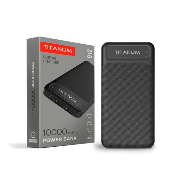 Повербанк TITANUM 912 Black 10000mAh 27354_T фото