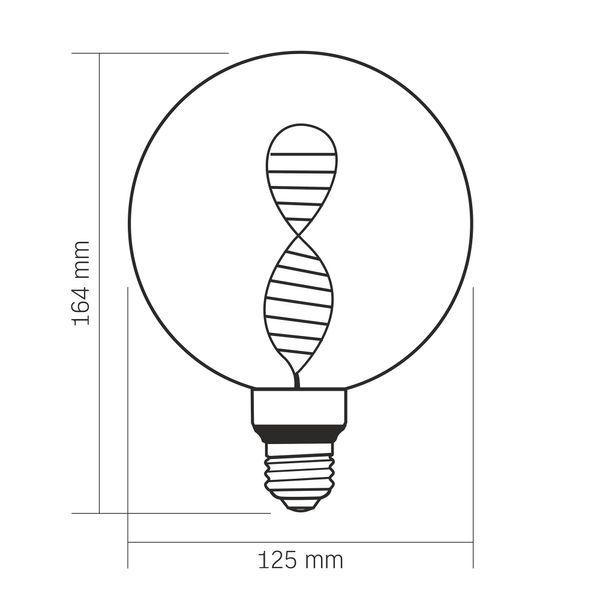 LED лампа VIDEX Filament VL-DNA-G125-S 3.5W E27 1800K Smoky 27610 фото