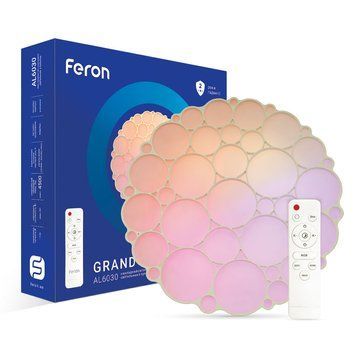 Світлодіодній накладний світильник Feron AL6030 GRAND COLOR 60Вт з RGB білий F-40247 фото