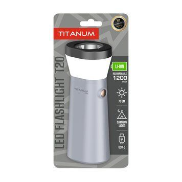 Портативний світлодіодний ліхтарик TITANUM TLF-T20 70Lm Gray 28734 фото