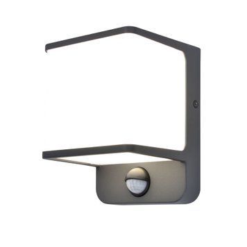 Светильник уличный настенный с датчиком движения Lutec Doblo Outdoor Led Wall 1 Light Pir Dark Grey Architectural 5197011125 фото