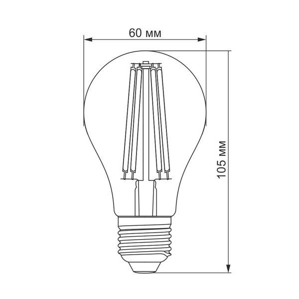 LED лампа TITANUM Filament A60 7W E27 4100K 25522 фото