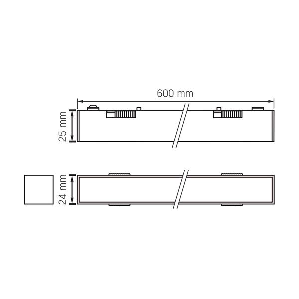 Світильник МАГНІТНИЙ трековий VIDEX LD460B 21W 60cm 4000K 48V Black 28026_V фото