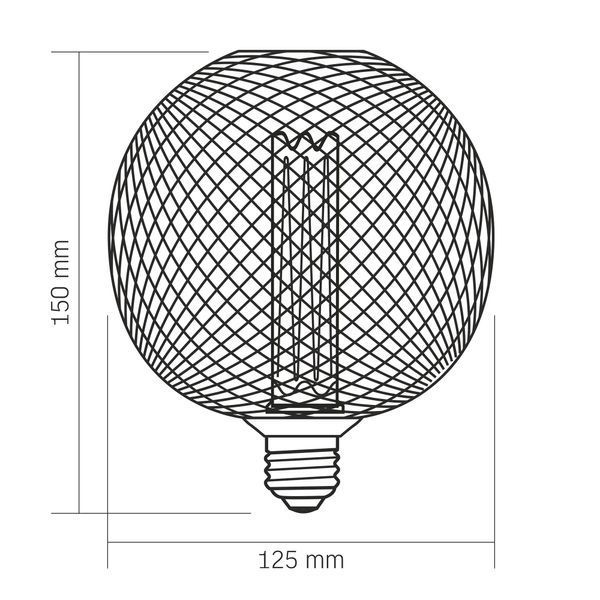 LED лампа VIDEX Filament VL-DWMC125150 4W E27 1800K White Chainmail style 27614 фото