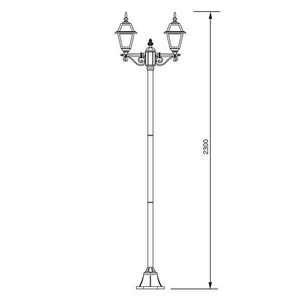 Светильник уличный столб Lusterlicht QMT21361-AE Faro I старое золото Е27 46312 фото