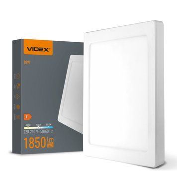 LED світильник квадратний VIDEX DL6S 18W 3000K-4000K-6500K White 28761 фото