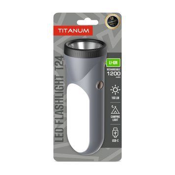 Портативний світлодіодний ліхтарик TITANUM TLF-T24 150Lm Gray 29169 фото