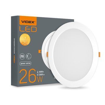 LED светильник Back встроенный круглый VIDEX 26W 5000K 26903 фото