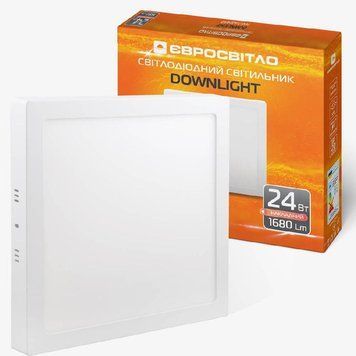 Світильник точковий накладний Євросвітло 24Вт квадрат LED-SS-300-24 4200К 2100002265914 фото