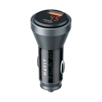 Автомобільний зарядний пристрій HAVIT HV-CC2017 48W USB-A+USB-C 28470 фото