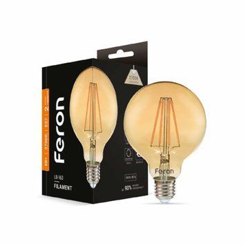 Світлодіодна лампа Feron Filament LB-163 6Вт E27 2700K золото F-01868 фото
