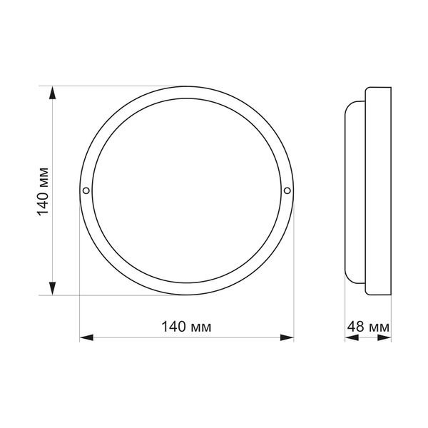 LED світильник вологозахищений круглий TITANUM 12W 6500K TL-BHR-126 TL-BHR-126 фото