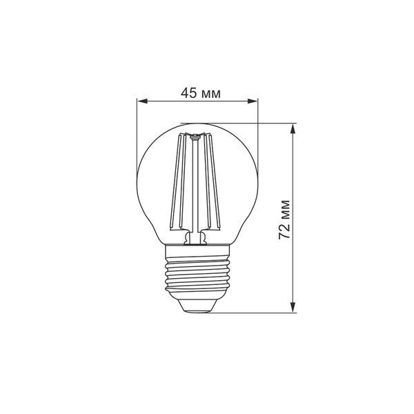 LED лампа TITANUM Filament G45 4W E27 4100K 25525 фото