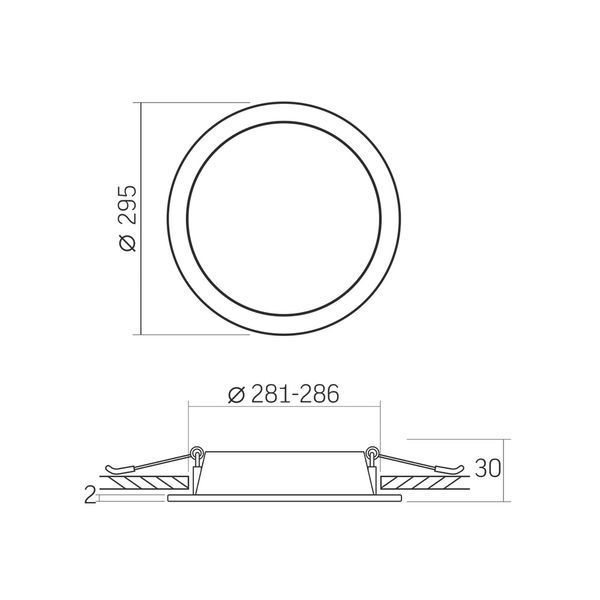 LED светильник Back встроенный круглый VIDEX 26W 5000K 26903 фото