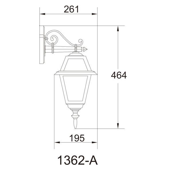 Світильник вуличний настінний Lusterlicht Faro I QMT 1362-A старе золото Е27 46307 фото